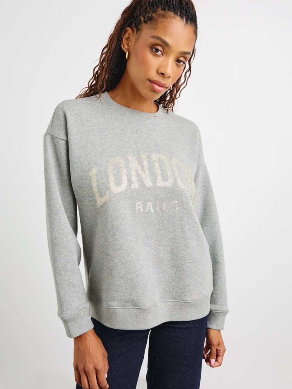 London Graphic Crewneck Sweatshirt - Gray